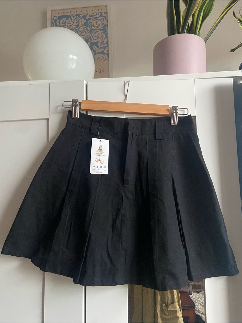Black Pleated Mini Skirt - Women's Classic A-Line